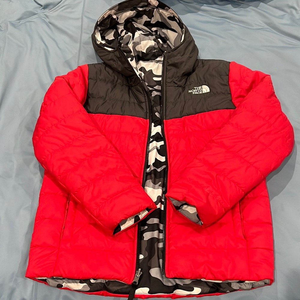 The North Face reversible jacket; EUC; size YXL